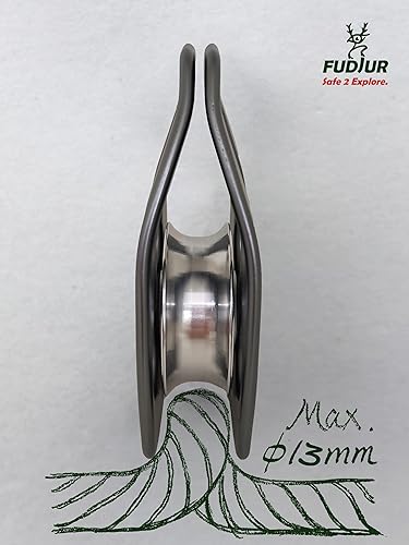 Zipline Large Pulley 36KN(8992LBS) Climbing Single Sheave with Swing Plate CE Certified Tree Work Zip Line Rock Climbing Rigging and Arborist Gear