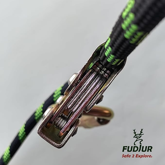 Arborist Positioning Lanyard - 1/2 in Polyester Rope with a Steel snap Hook That Prevents The Rope from Twisting - Adjustable, High Visibility, CE Certified for Work Positioning and Tree Climbing