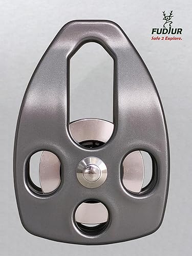 Zipline Large Pulley 36KN(8992LBS) Climbing Single Sheave with Swing Plate CE Certified Tree Work Zip Line Rock Climbing Rigging and Arborist Gear