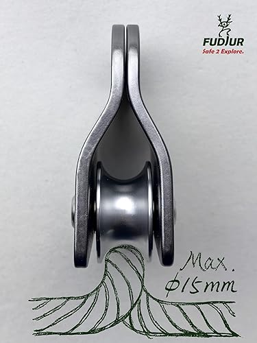 Zipline Pulley 22KN(4945LBS) Climbing Single Sheave CE Certified Tree Work Zip Line Rock Climbing Rigging and Arborist Gear